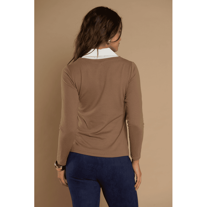 POLERA (MU) C/C/CAMISERO GIVE A56402 TAUPE 5