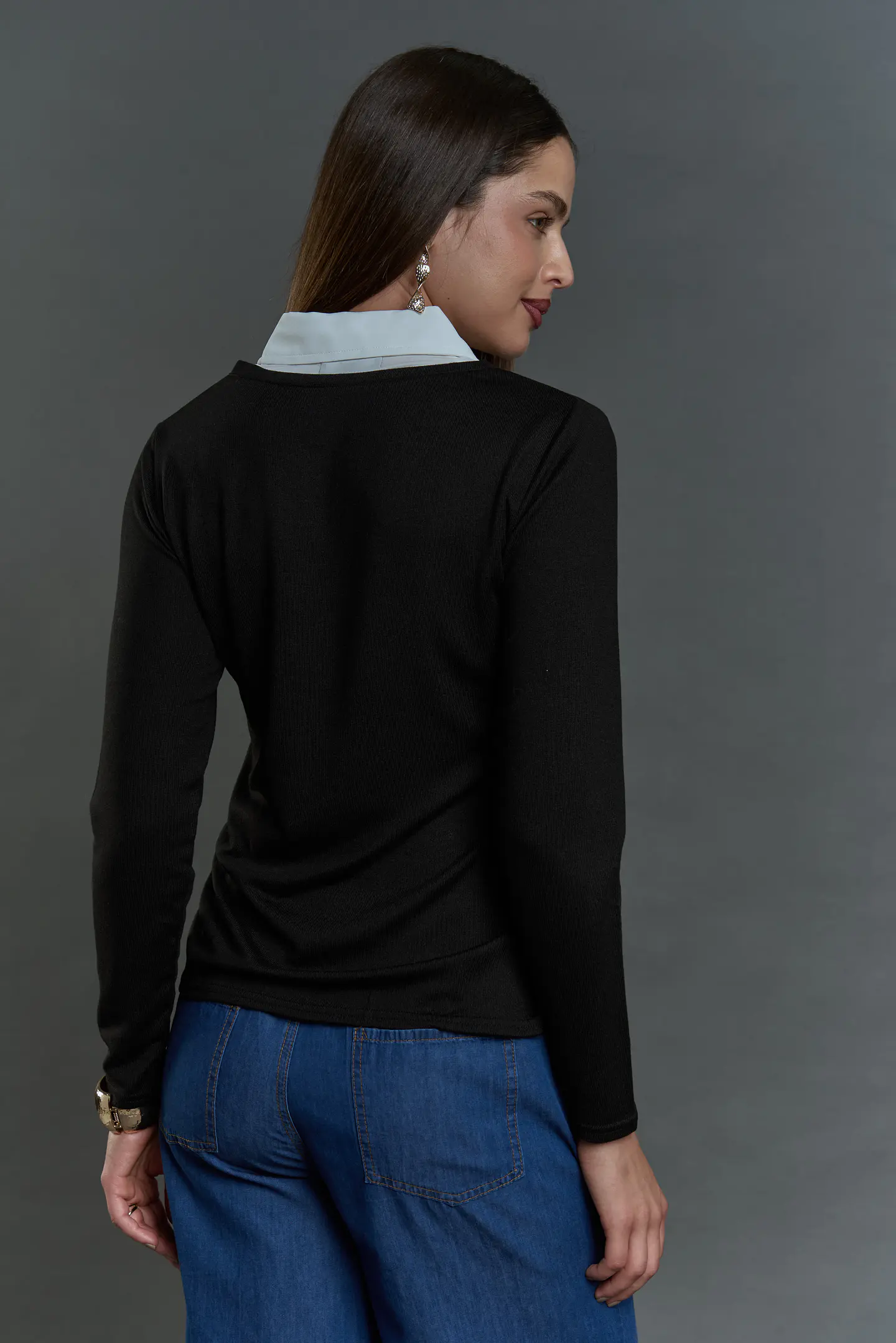 Polera (Mu) C/C/Camisero Give A56402 Negro 3