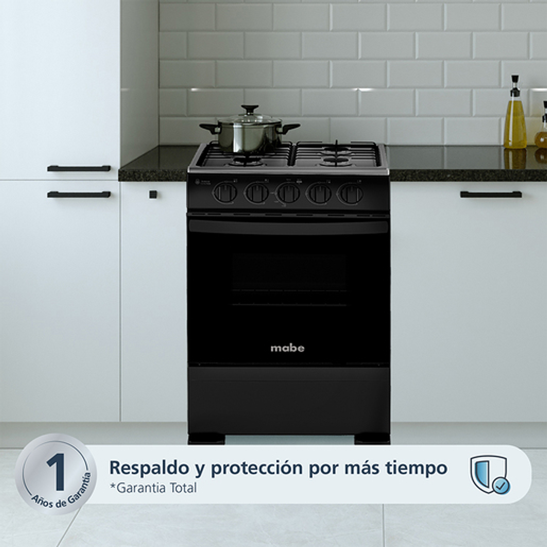 Cocina de Piso a Gas 51 cm Negro Mabe - CMC5100NA1 4