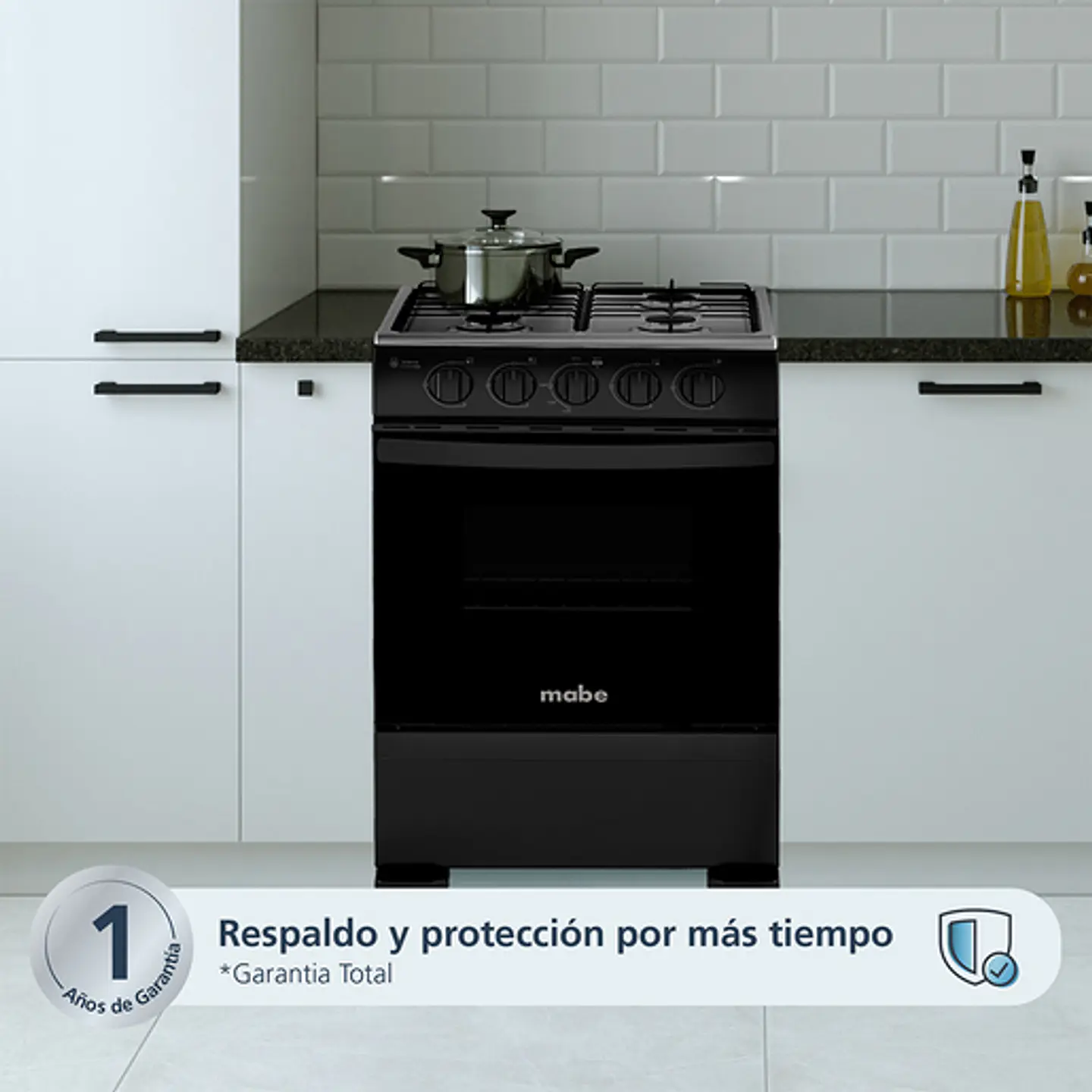 Cocina De Piso A Gas 51 Cm Negro Mabe - Cmc5100Na1 4