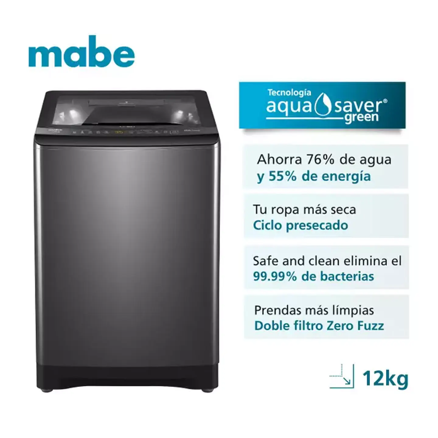Lavadora Aut 12Kg Mabe Lma2120Wdgcl0 7