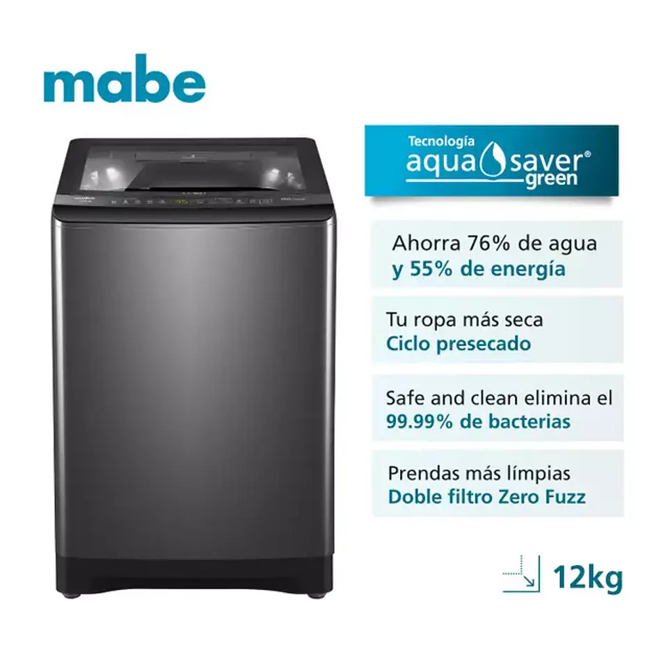 Lavadora Aut 12Kg Mabe Lma2120Wdgcl0 7