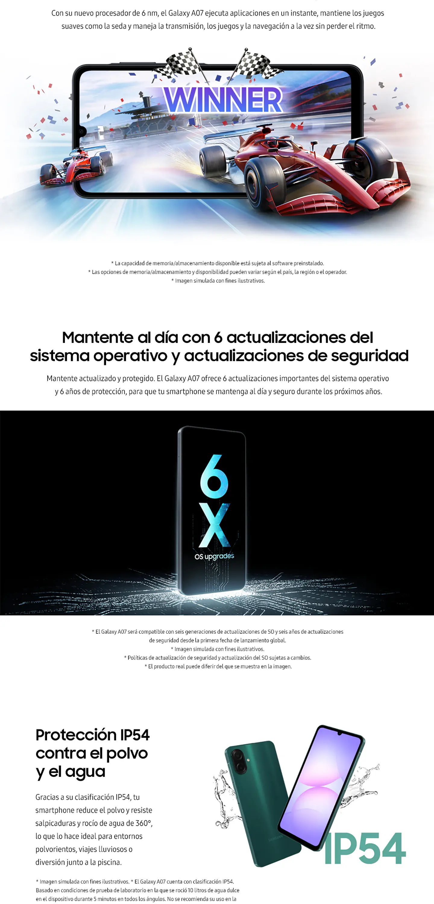 Telefono Samsung A07 128Gb Black Samsung (Telefonia) Sm-A075Mzkgltl 9