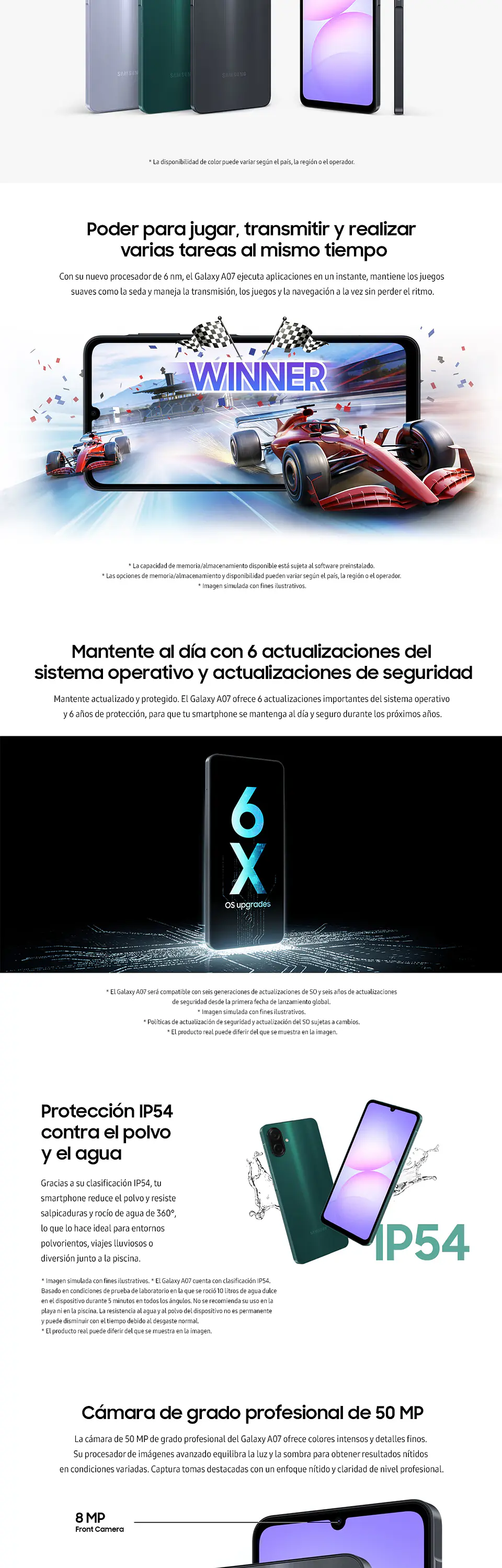 Telefono Samsung A07 128Gb Black Samsung (Telefonia) Sm-A075Mzkgltl 9