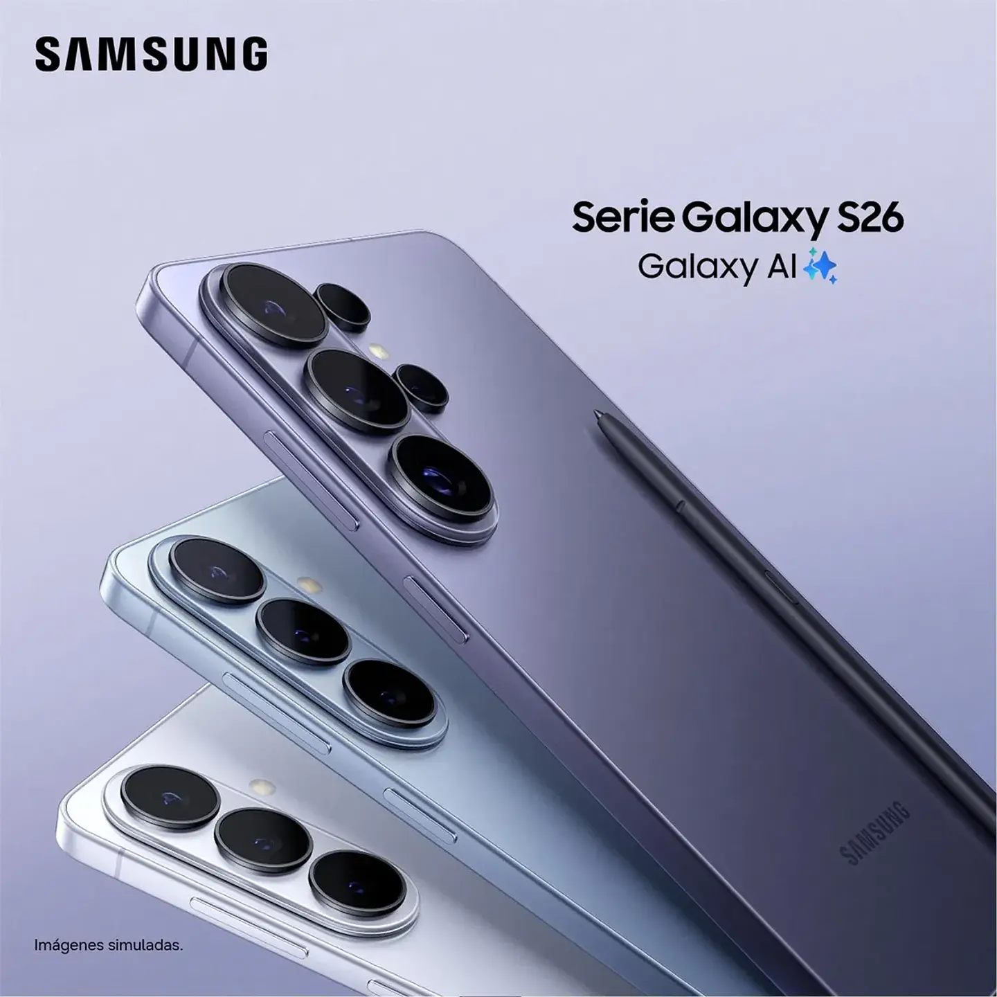 Telefono Samsung S26 256Gb Cobalt Violet Movil Samsung (Telefonia) Sm-S942Bzvkltl 6