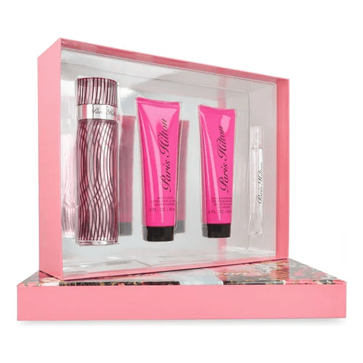 SET PARIS HILTON (MU) 100ML EDP+SHOWER GEL+BODY LOTION+P.ENCIL SPRAY PARIS S/C S/T 1