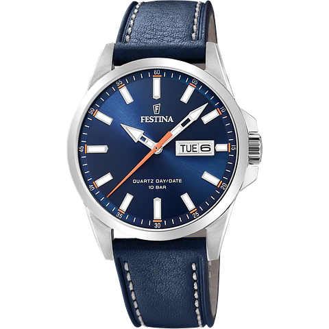 RELOJ HOMBRE CUERO DOBLE CALENDARIO FESTINA 20358-3