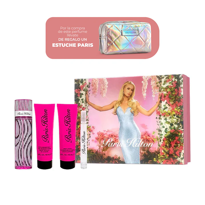 SET PARIS HILTON (MU) 100ML EDP+SHOWER GEL+BODY LOTION+P.ENCIL SPRAY PARIS S/C S/T 1