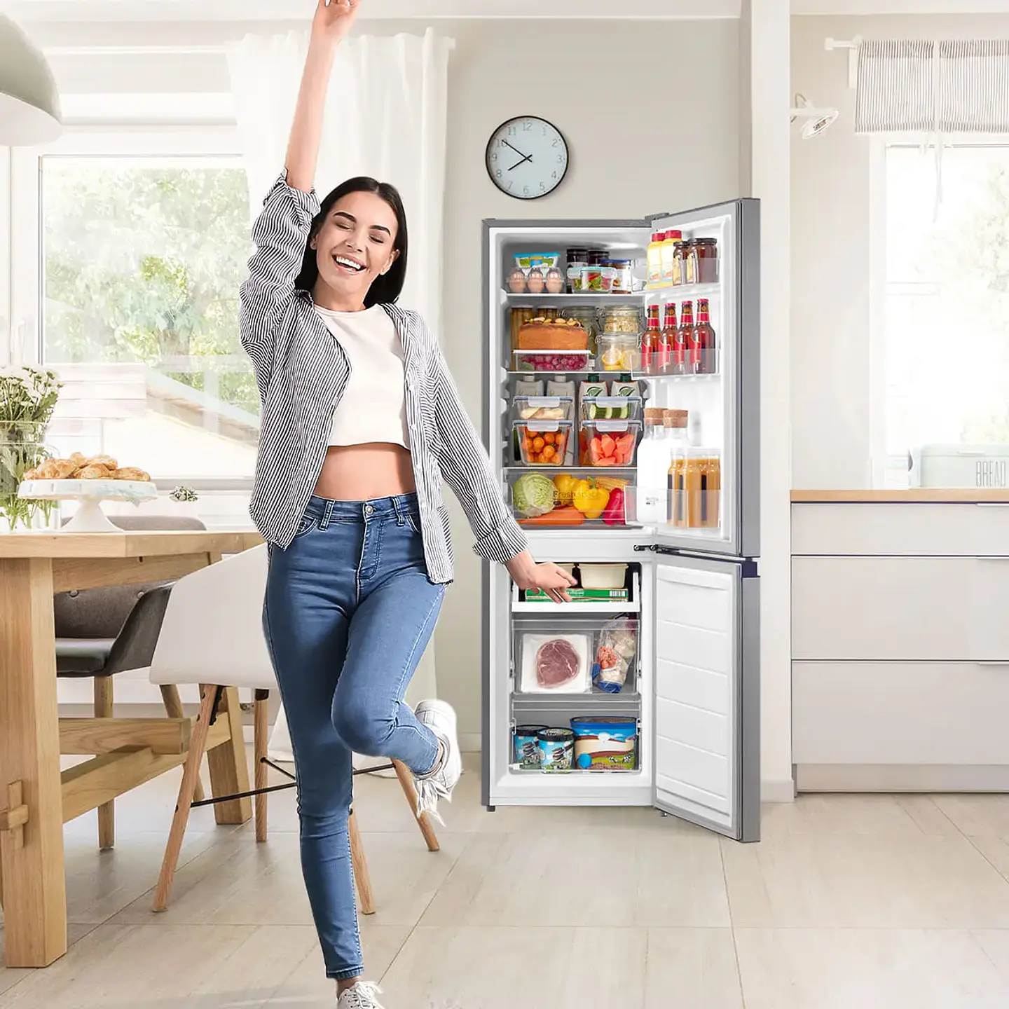 Refrig. Bottom Fd 174L Midea Mdrb241Fge50M 10