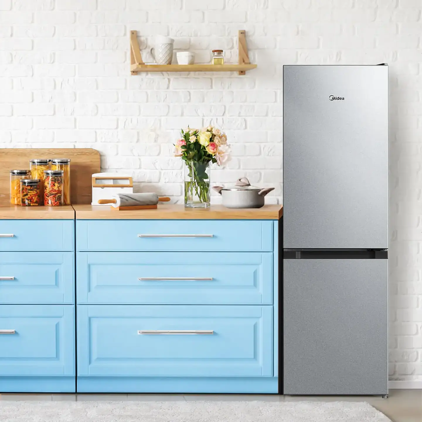 Refrig. Bottom Fd 174L Midea Mdrb241Fge50M 12