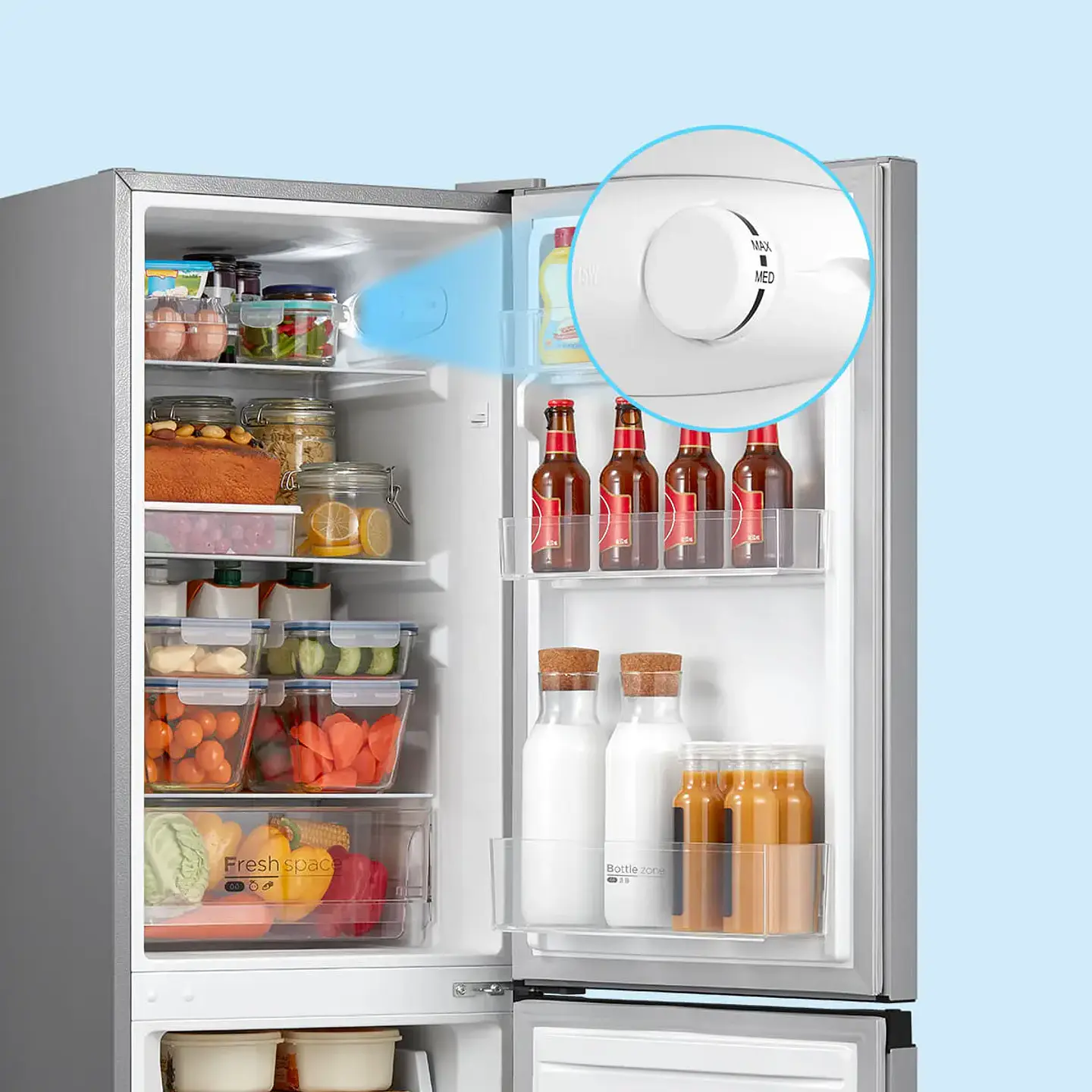 Refrig. Bottom Fd 174L Midea Mdrb241Fge50M 9