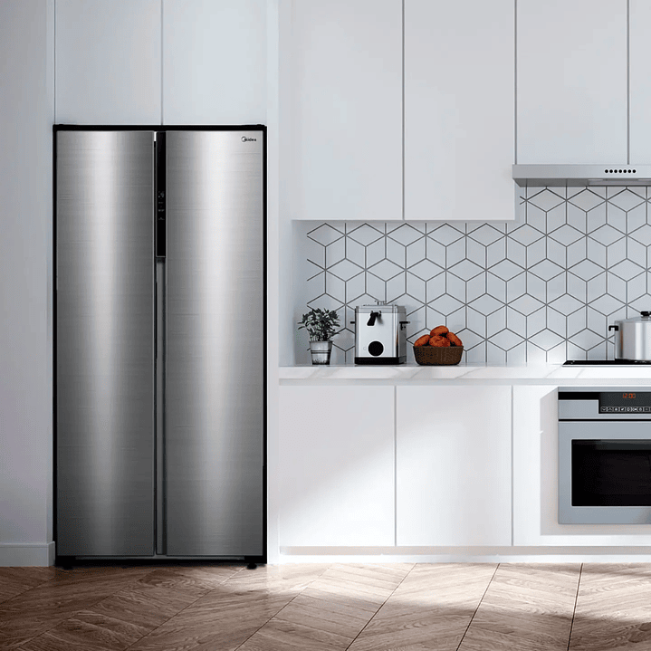REFRIG. SIDE BY SIDE N/FROST 442L SILVER MIDEA MDRS619FGE50 3
