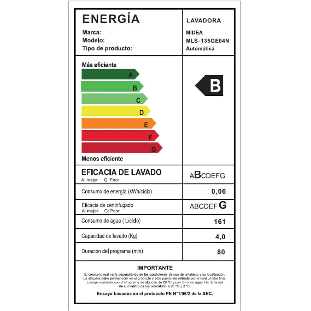 LAVADORA AUT 13.5KG C/SUP MIDEA MLS-135GE04N 7