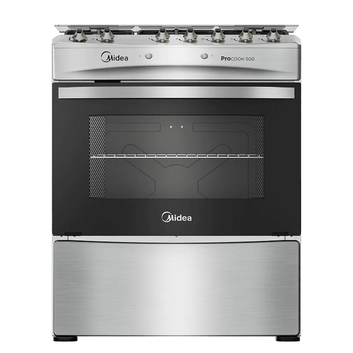 COCINA GAS 5Q INOX MIDEA MCG-5QPI30NS 1