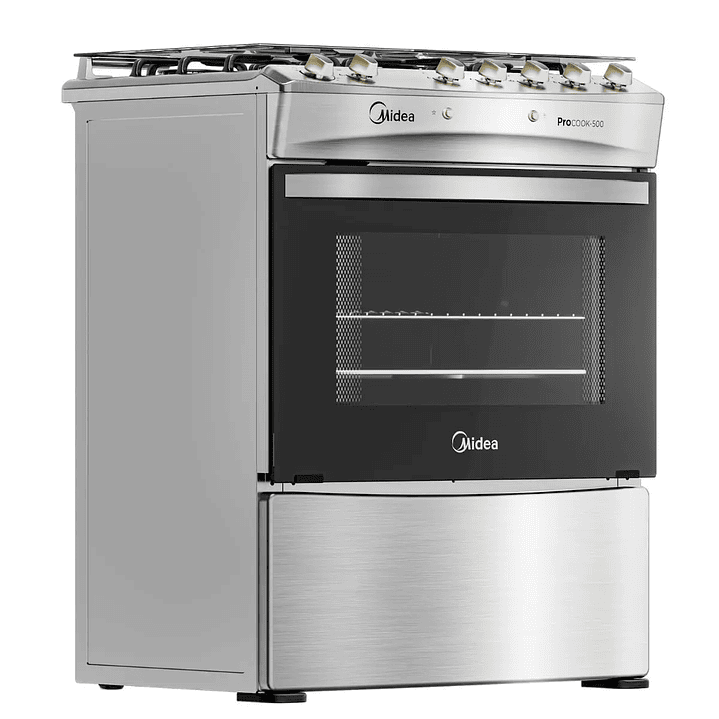 COCINA GAS 5Q INOX MIDEA MCG-5QPI30NS 2
