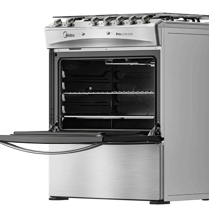 COCINA GAS 5Q INOX MIDEA MCG-5QPI30NS 3