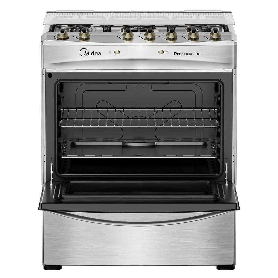 COCINA GAS 5Q INOX MIDEA MCG-5QPI30NS 4