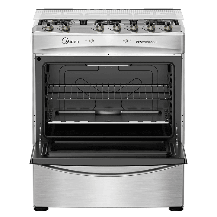 COCINA GAS 5Q INOX MIDEA MCG-5QPI30NS 4