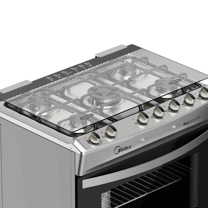 COCINA GAS 5Q INOX MIDEA MCG-5QPI30NS 6