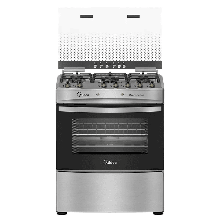 COCINA GAS 5Q INOX MIDEA MCG-5QPI30NS 5
