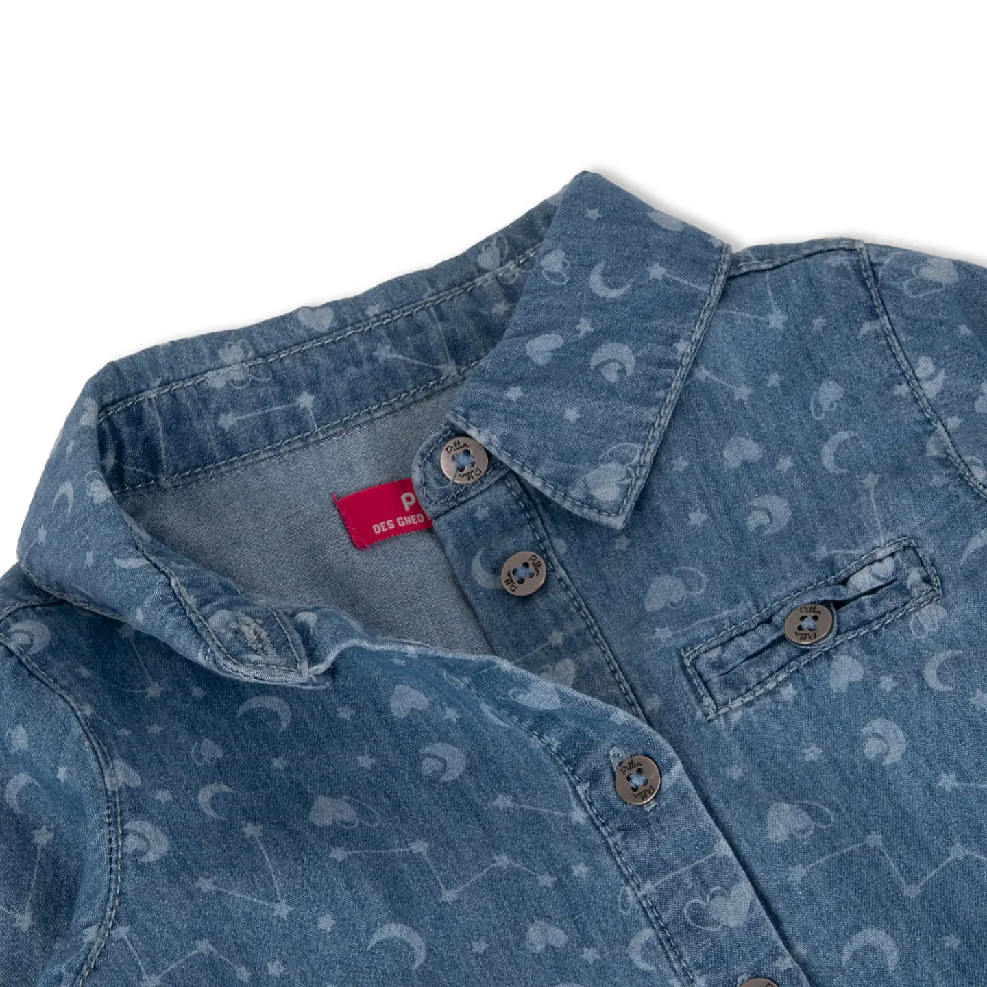 Blusa (Ba) M/L Chambray Winter Pillin Pvz706-24 Denim 3 Meses 2