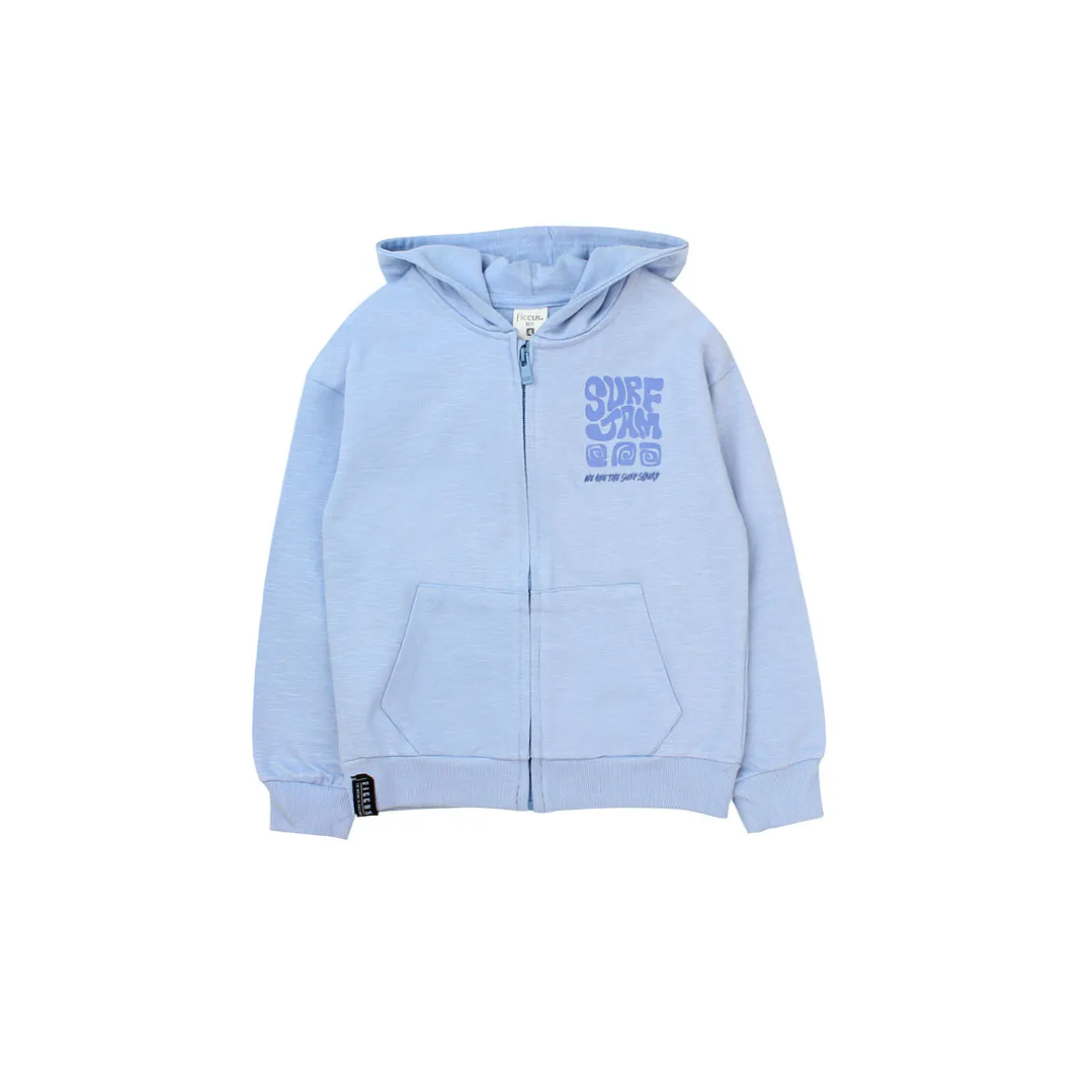 POLERON (LA) FULL CIERRE C/G TEJIDO FICCUS 2320557 CELESTE 16 1