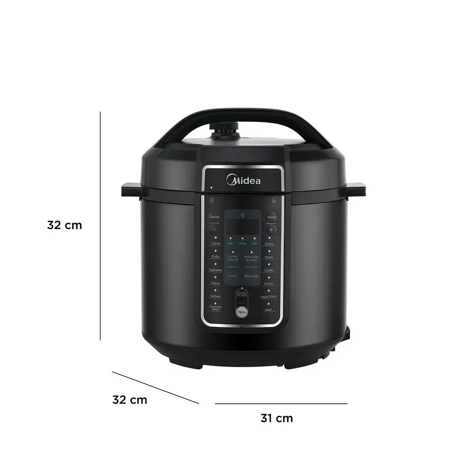 Olla A Presion 6L Black Midea My-Pc6007B 3