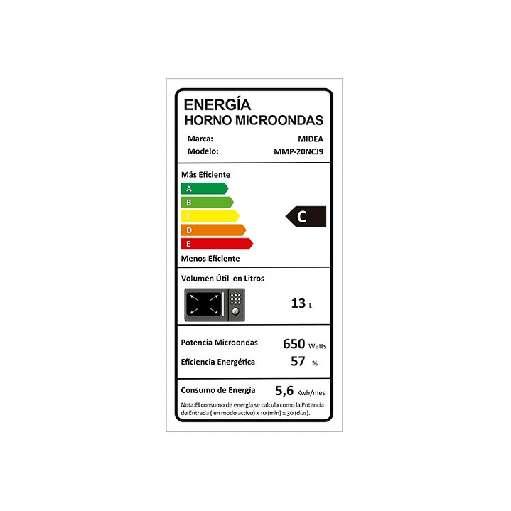 HORNO MICROONDA 20 LTS MECANICO MIDEA MMP-20NCJ9 5