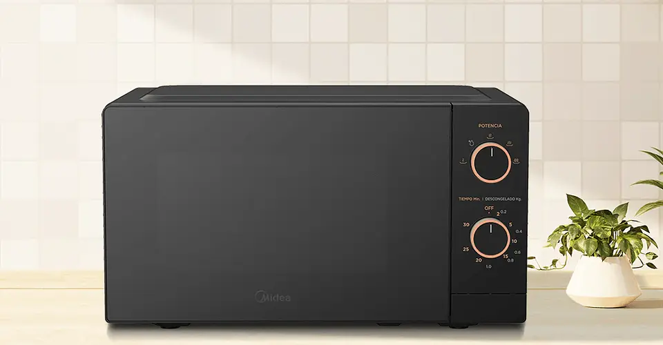 Horno Microonda 20Lt Mecanico Negro Midea Mmp-20M711 2