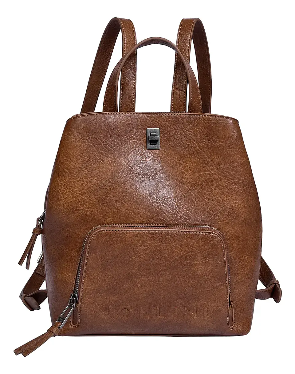 Mochila Mujer Pu Romolo Pollini Pc741Pua2200A00 Camel  1