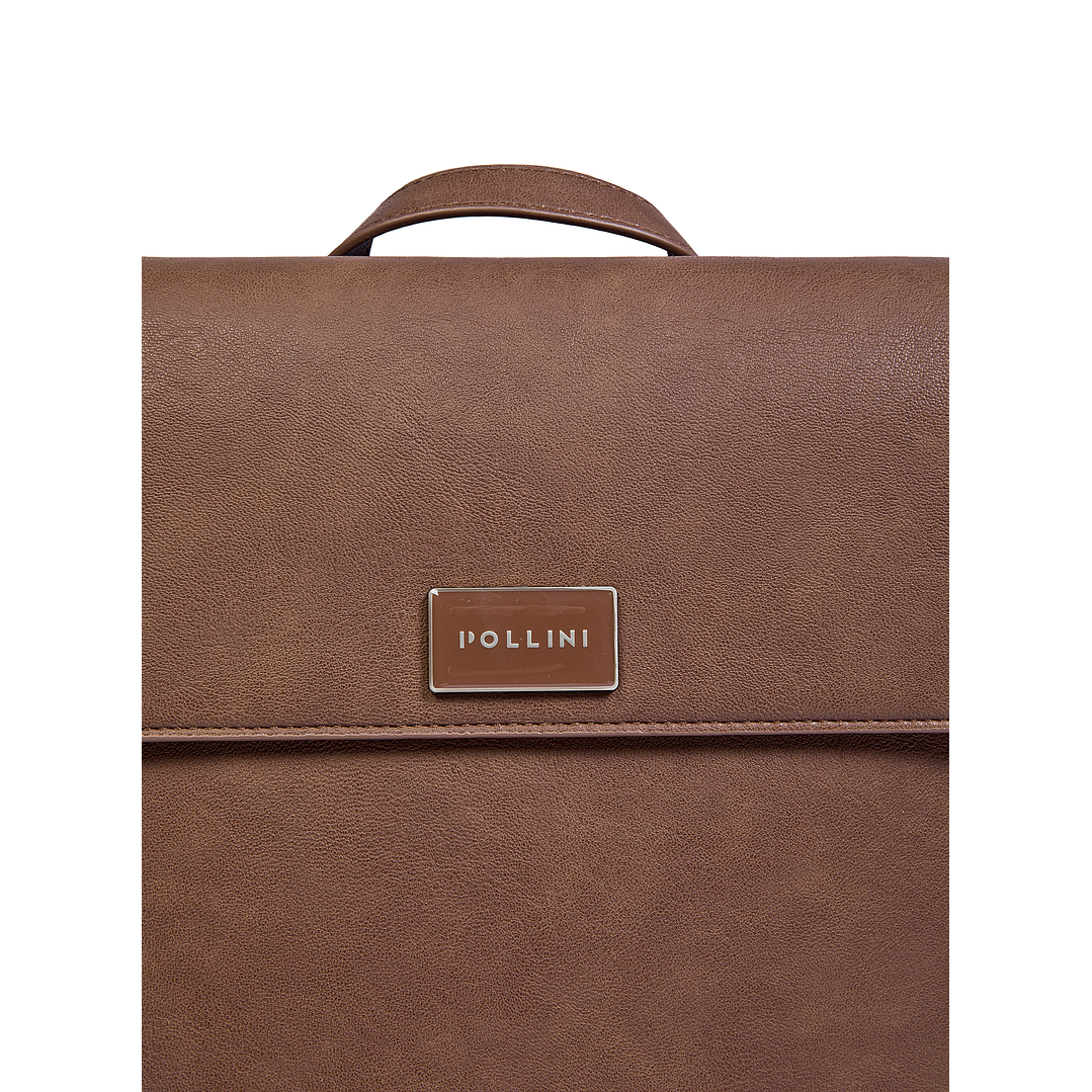 MOCHILA (MU) PU PUGLIA POLLINI PC841PUA7500A00 CHOCOLATE S/T 4