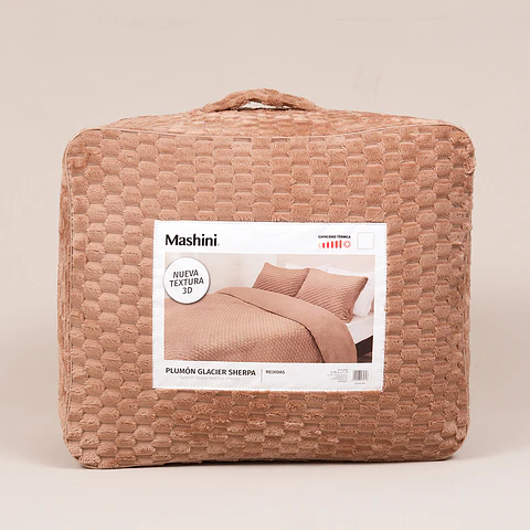 Plumon Flannel Jqd Sherpa King Terracota-P