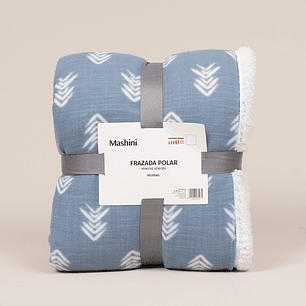 Frazada Polar-Sherpa Est. King Azul-P
