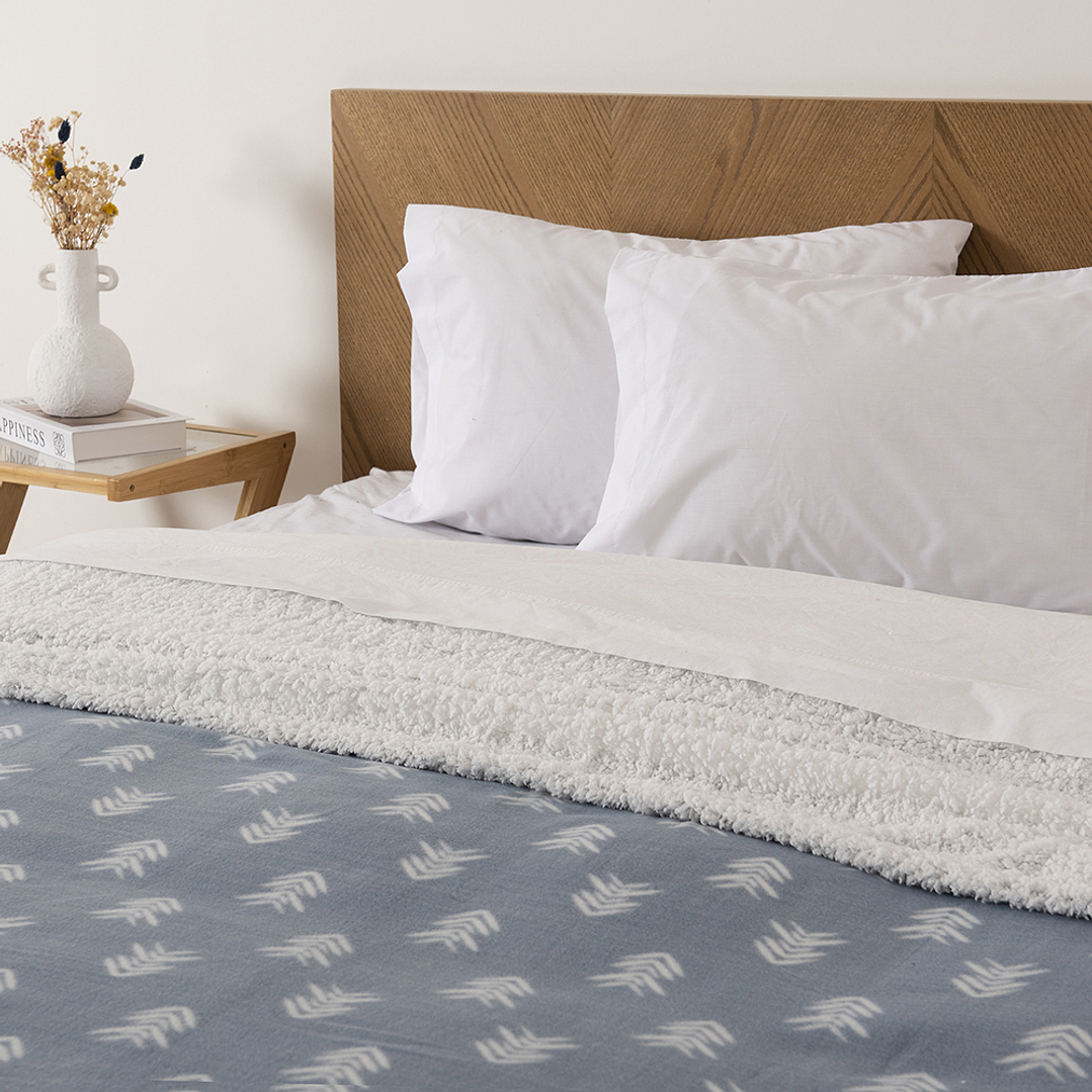 Frazada Polar-Sherpa Est. 2 P Azul-P 2