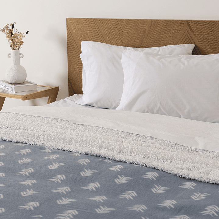 Frazada Polar-Sherpa Est. 2 P Azul-P 2