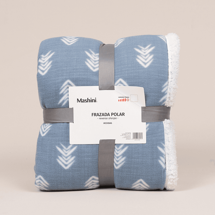 Frazada Polar-Sherpa Est. 1.5 P Azul-P 1