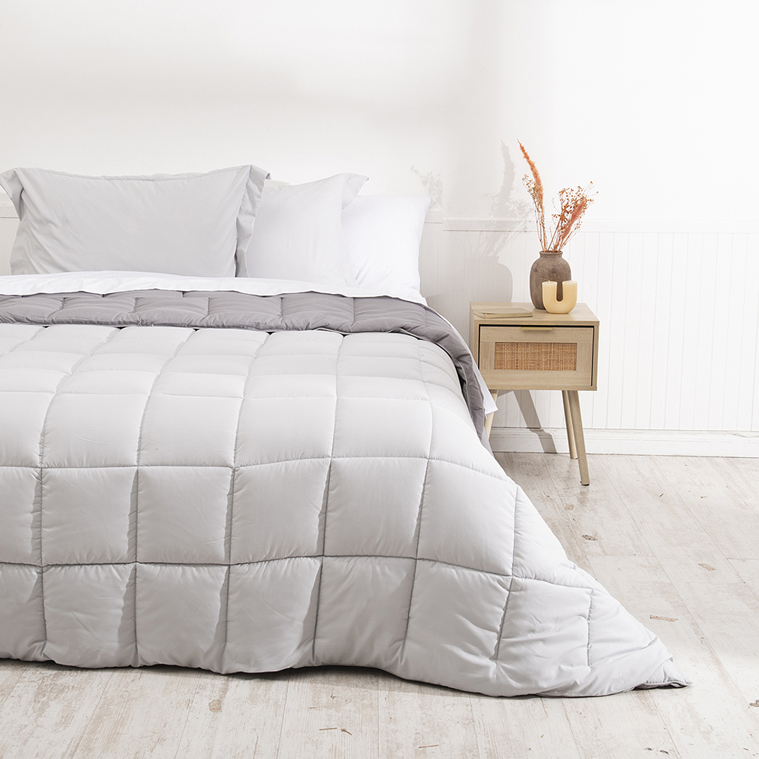 Plumón Microfibra Porteño Super King Gris-Marengo-P 2