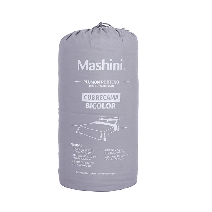 Plumón Microfibra Porteño King Gris-Marengo-P 2