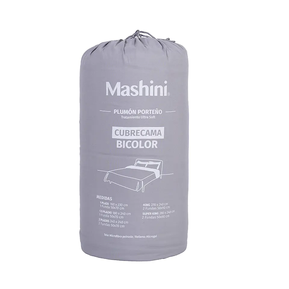 Plumón Microfibra Porteño 2P Gris-Marengo-P 3