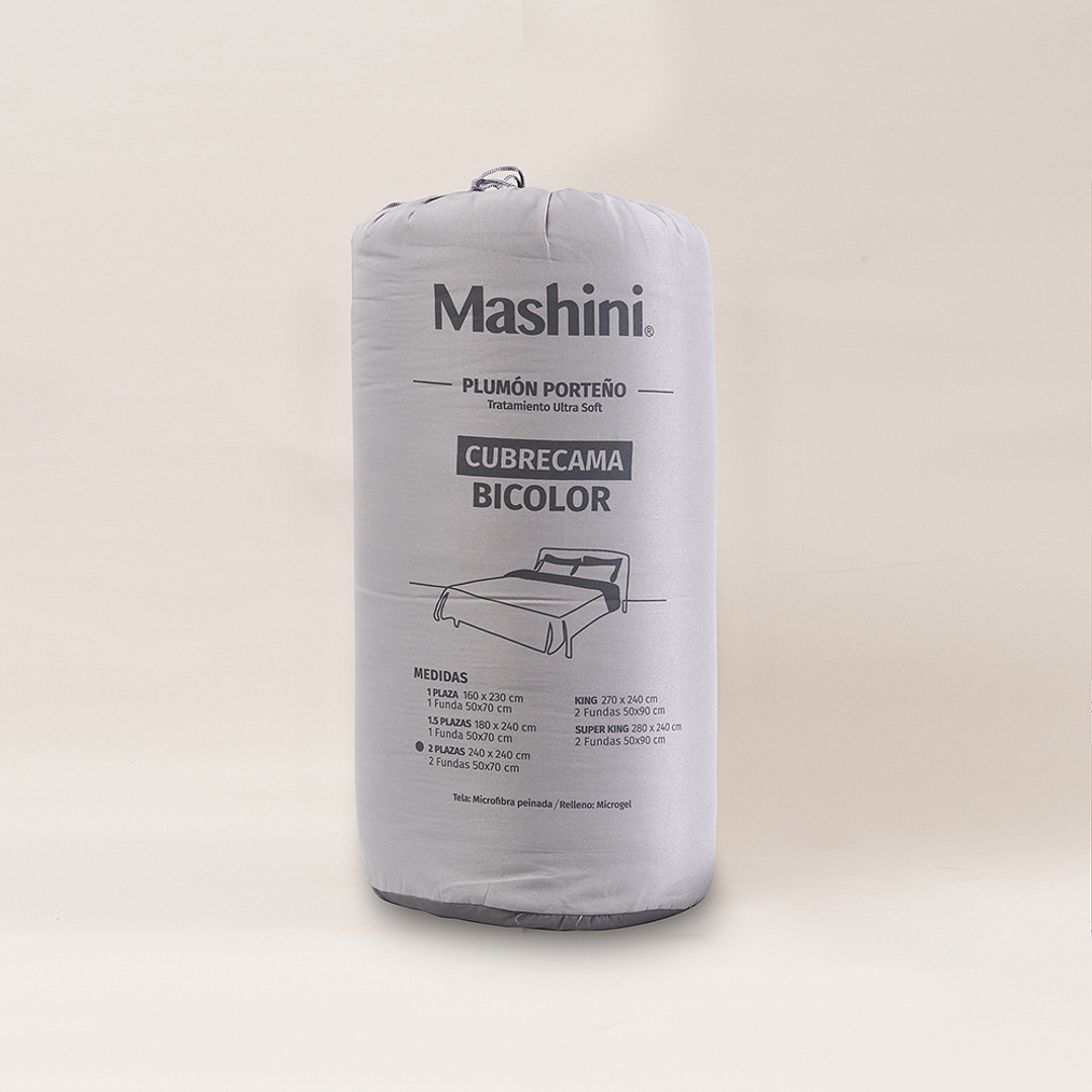 Plumón Microfibra Porteño 2P Grafito-Acero-P 3