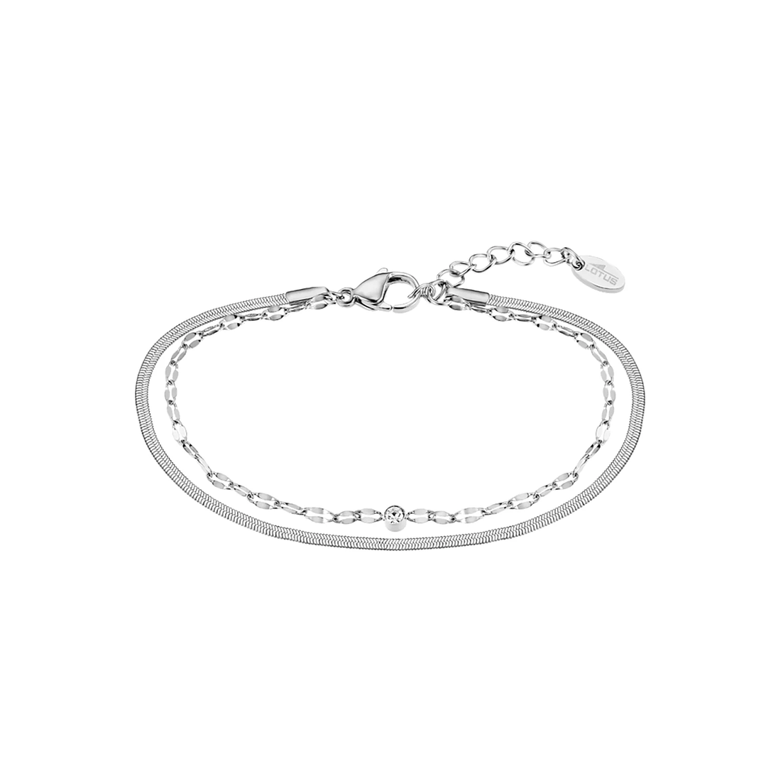 RELOJ MUJER ACERO RECTANGULAR+PULSERA REGALO LOTUS 19008-6 2