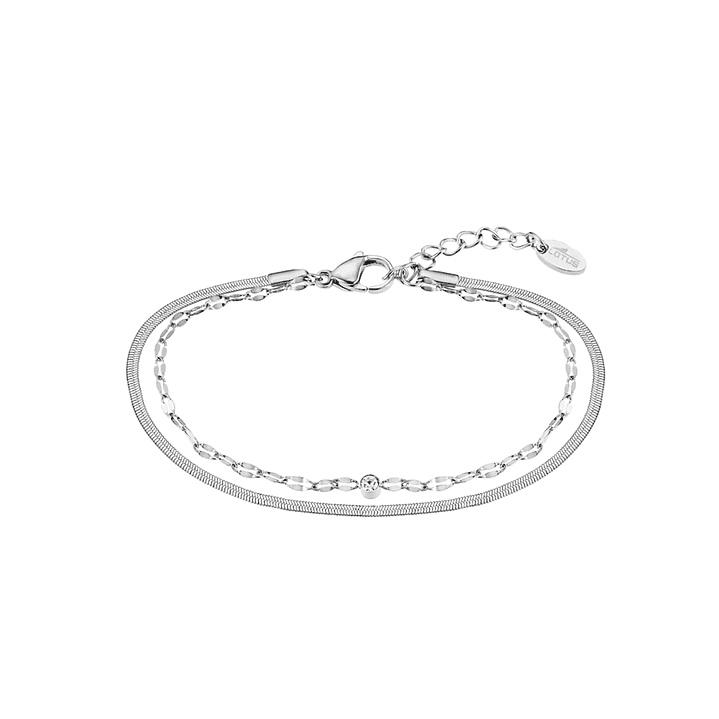 RELOJ MUJER ACERO RECTANGULAR+PULSERA REGALO LOTUS 19008-6 2