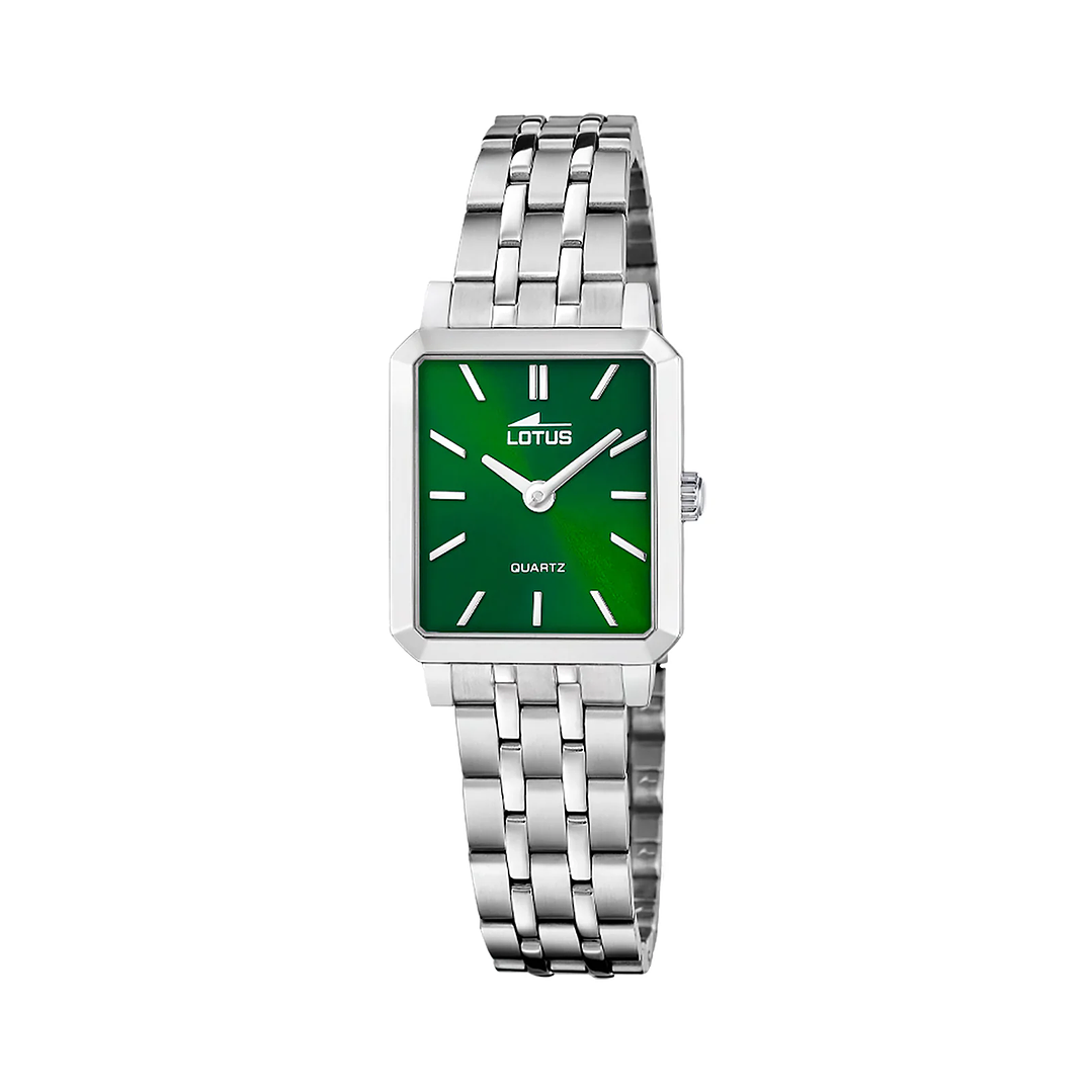 RELOJ MUJER ACERO RECTANGULAR+PULSERA REGALO LOTUS 19008-6 1