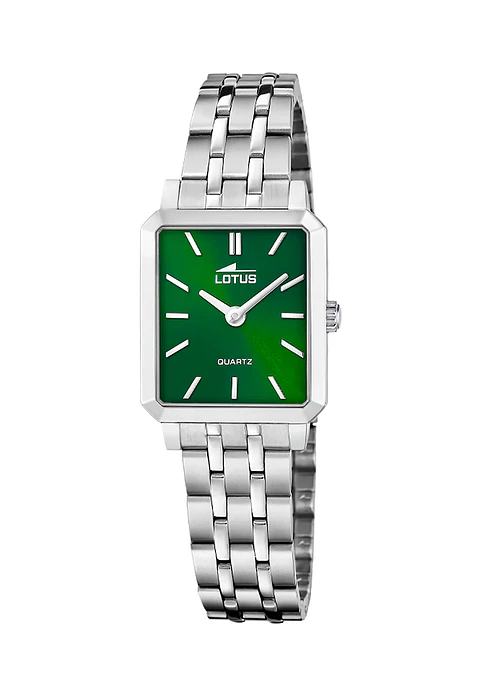 RELOJ MUJER ACERO RECTANGULAR+PULSERA REGALO LOTUS 19008-6