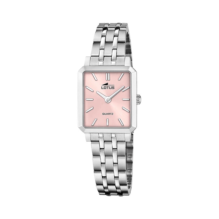 RELOJ MUJER ACERO RECTANGULAR+PULSERA REGALO LOTUS 19008-2 1