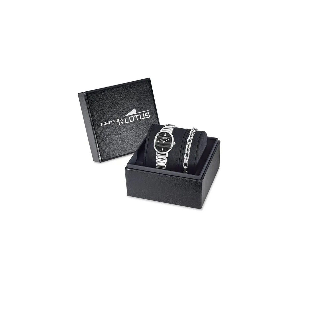RELOJ MUJER ACERO OVALADO+PULSERA REGALO LOTUS 19012-2 2