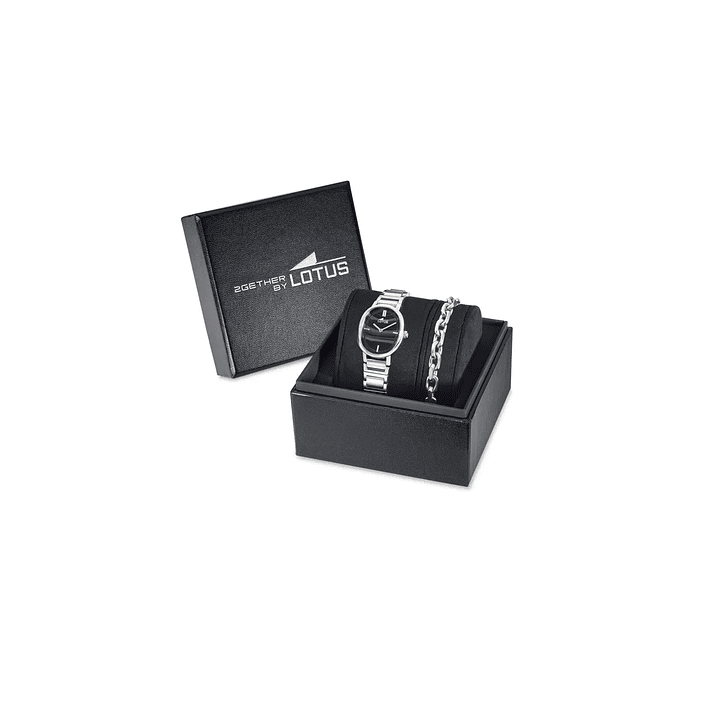 RELOJ MUJER ACERO OVALADO+PULSERA REGALO LOTUS 19012-2 2