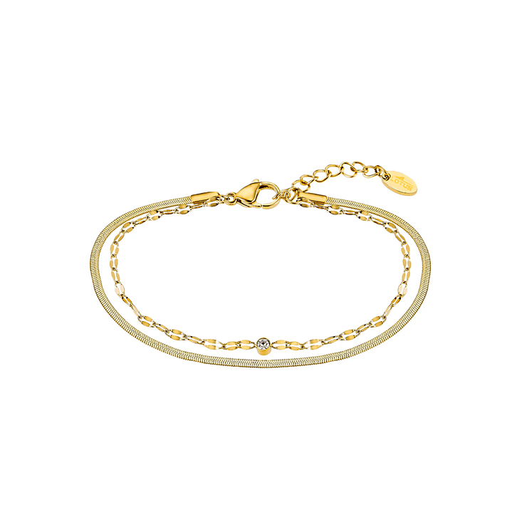 RELOJ MUJER DORADO RECTANGULAR+PULSERA REGALO LOTUS 19009-2 2