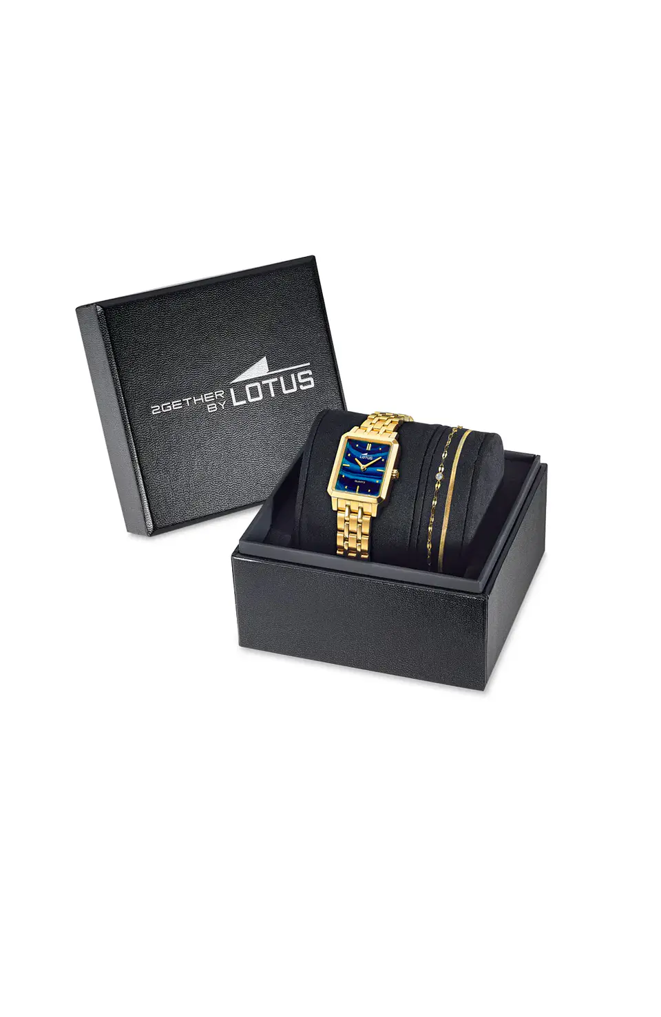 Reloj Mujer Dorado Rectangular+Pulsera Regalo Lotus 19009-2 3