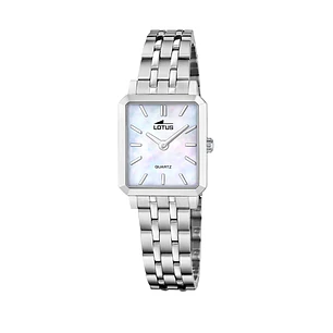 RELOJ MUJER ACERO RECTANGULAR+PULSERA REGALO LOTUS 19008-1
